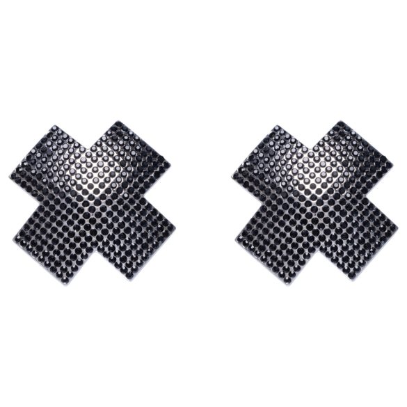 Cottelli - brystvorteklæber med strass - sort