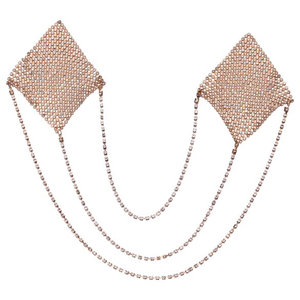 Cottelli - brystvortepiercing med kæde - guld