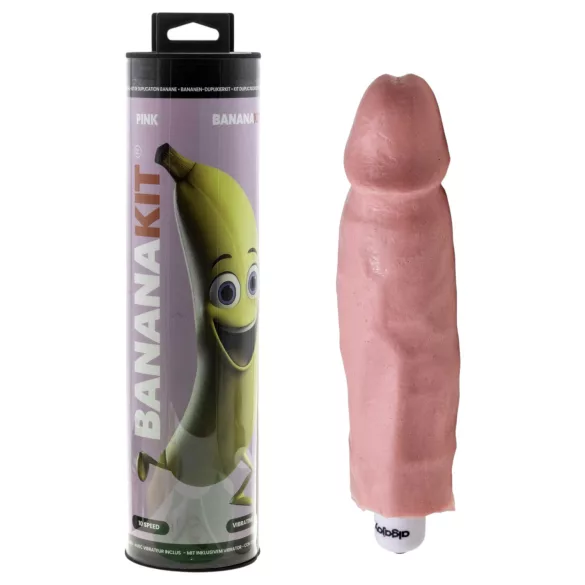 Bananakit - penisstøbningssæt med vibrator (pink)