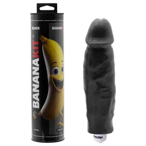 Bananakit - peniskopieringssæt med vibrator (sort)