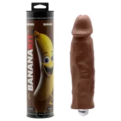 Bananakit - penis-kopieringssæt med vibrator (brun)