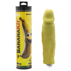 Bananakit - penisstøbesæt med vibrator - selvlysende (gul)