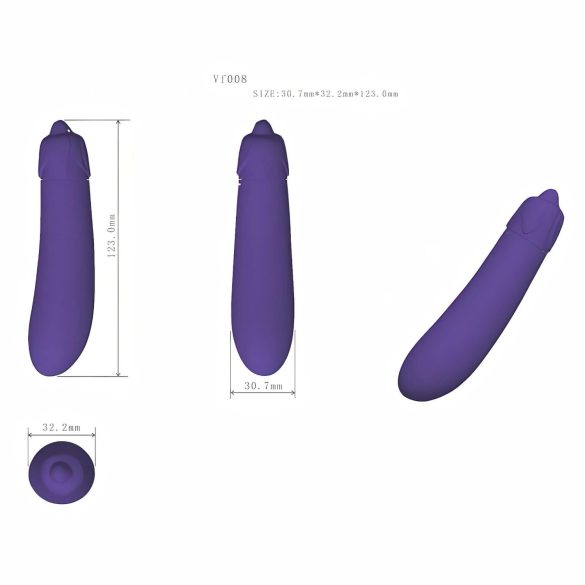 Lonely - vibrator - realistisk aubergineform - lilla