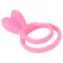 Pulselock Cocktura - penis- og testikelring med kaninmotiv (pink)