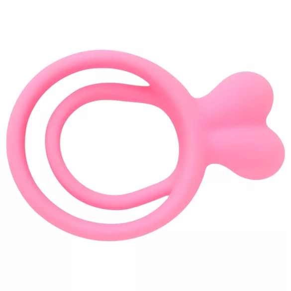 Pulselock Cocktura - penis- og testikelring med kaninmotiv (pink)