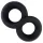 Pulselock Taur - dobbelt penis- og testikelring (sort) - 20 mm