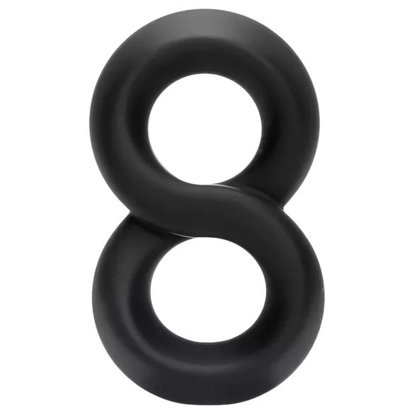 Pulselock Taur - dobbelt penis- og testikelring (sort) - 20 mm
