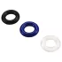 Pulselock Cirkl - TPE-penisringsæt, 3 stk. (sort)