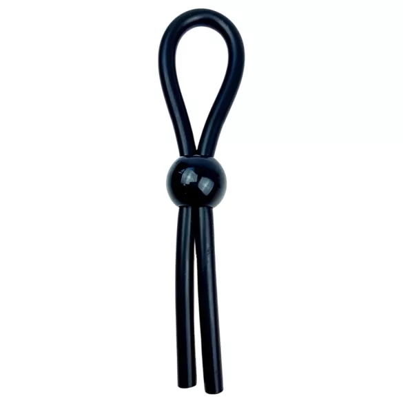Pulselock Forge - justerbar lasso-penisring i silikone (sort)