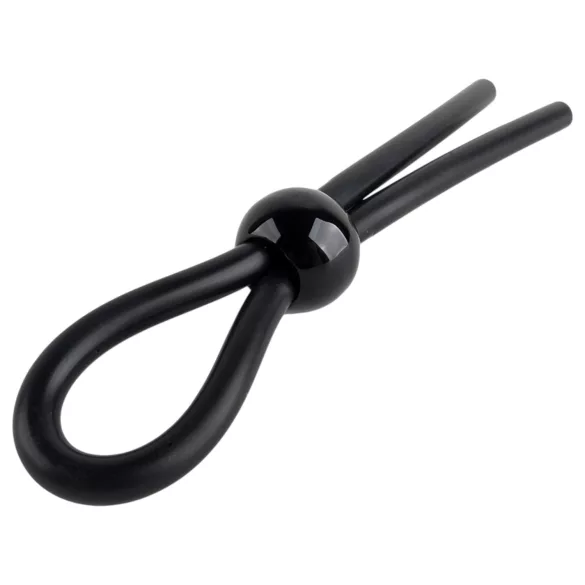 Pulselock Forge - justerbar lasso-penisring i silikone (sort)