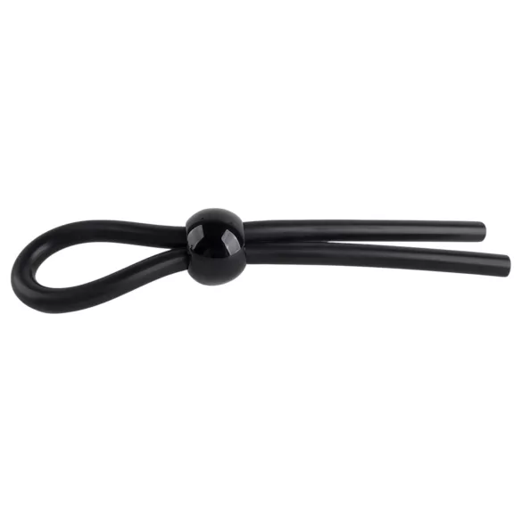 Pulselock Forge - justerbar lasso-penisring i silikone (sort)