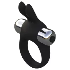   Pulselock Vantr - vibrerende penisring med kanin (sort) - 30 mm