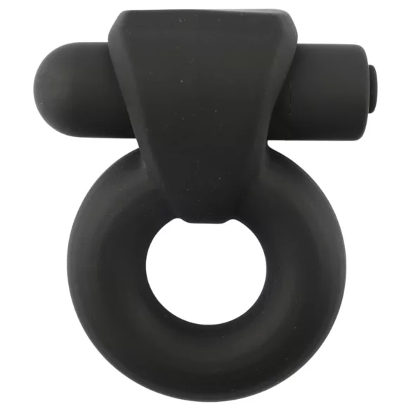 Pulselock Vantr - genopladelig vibrerende penis- og pungring (sort) - 25 mm