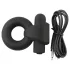 Pulselock Vantr - genopladelig vibrerende penis- og pungring (sort) - 25 mm