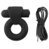 Pulselock Vantr - genopladelig vibrerende penis- og pungring (sort) - 25 mm