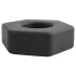 Pulselock Forge - silikone penisring formet som en møtrik (sort) - 22 mm