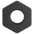 Pulselock Forge - silikone penisring formet som en møtrik (sort) - 22 mm