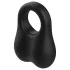 Pulselock Taur - silikone-testikelring med vægtede kugler (sort)