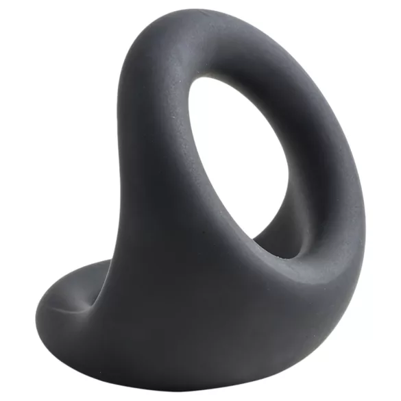 Pulselock Taur - konturformet penis- og pungring (sort)