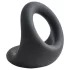 Pulselock Taur - konturformet penis- og pungring (sort)