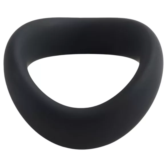 Pulselock Cocktura - snoet penisring i silikone (sort) - 5 cm