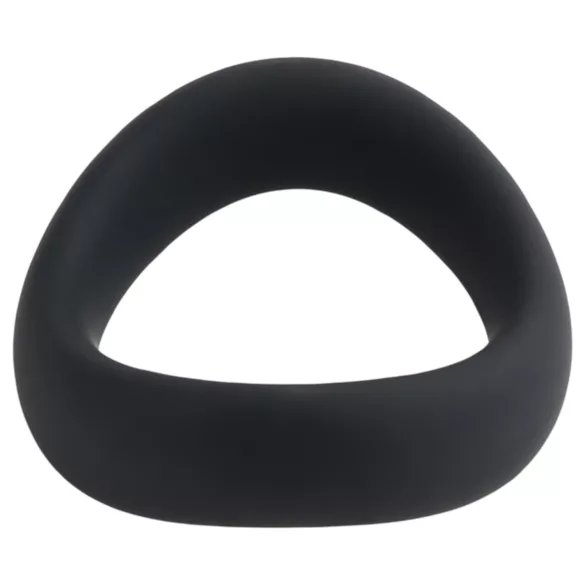 Pulselock Cocktura - snoet penisring af silikone (sort) - 47,5 mm