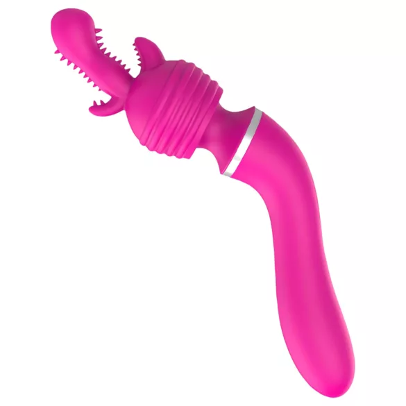 Lonely 2in1 - g-punkt vibrator og massager - 3 hoveder - pink