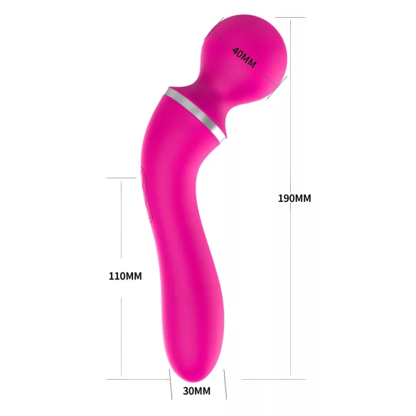 Lonely 2in1 - g-punkt vibrator og massager - 3 hoveder - pink