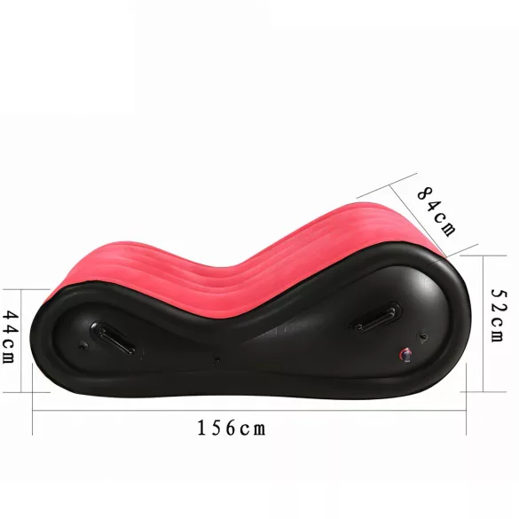 Desirel Magic Pillow - Oppusteligt BDSM-sexmøbel - med håndjern (rød)