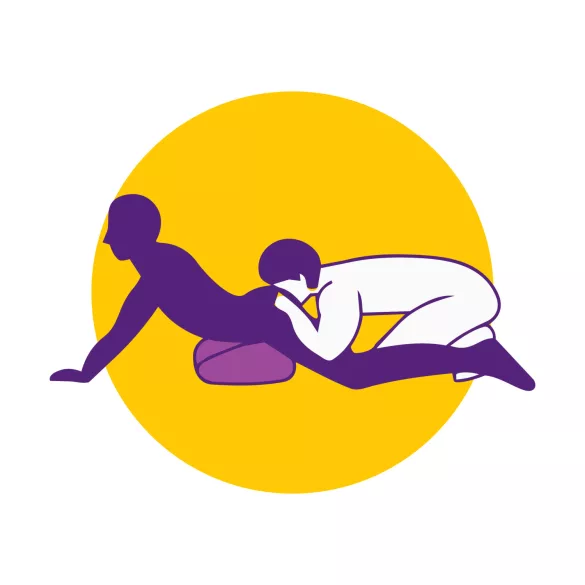 Desirel Magic Pillow - Oppustelig sexpude - med dildoholder (lilla)