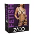 ZADO - læder harness body - justerbar - sort - L/XL