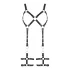 ZADO - læder harness body - justerbar - sort - L/XL