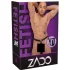 ZADO - læder tanga med dildo og 3 penisringe