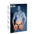 ZADO - læder tanga med dildo og 3 penisringe - L/XL