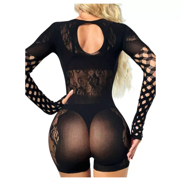JSY 017 - mat catsuit (sort)