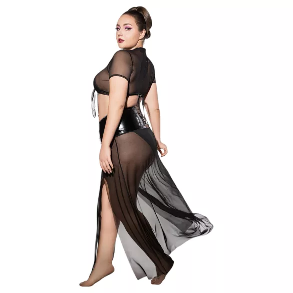 JSY 065 - sort babydoll-sæt (XL-2XL)