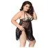 JSY 066 - sort babydoll-sæt (XL-2XL)