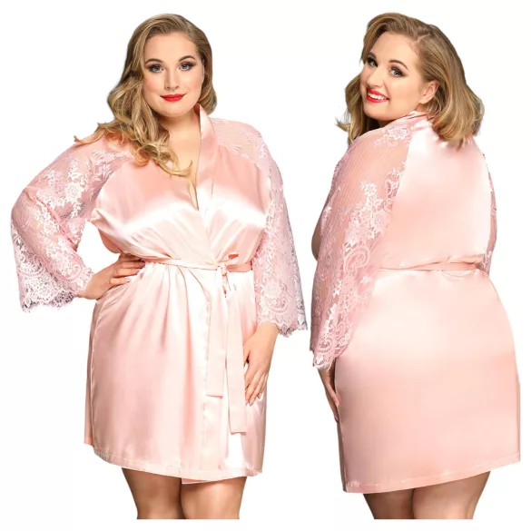 JSY 067 - lyserødt babydoll-sæt (XL-2XL)