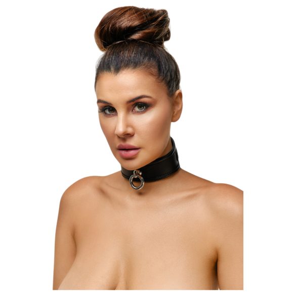 ZADO - halsbånd i læder - sort