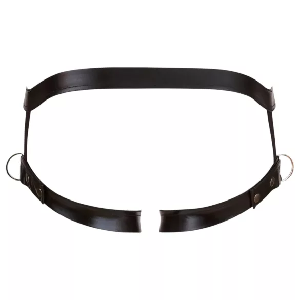 Svenjoyment - harness med penisring - justerbar - sort - M/L