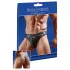 Skinnende - herretrusse - transparent indsats - sort