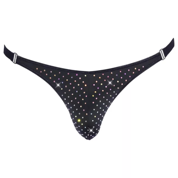 Svenjoyment - herretanga med strass - sort - M