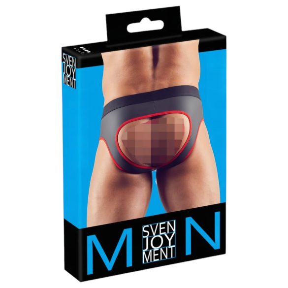 Svenjoyment - jockstrap med åben front - sort - XL