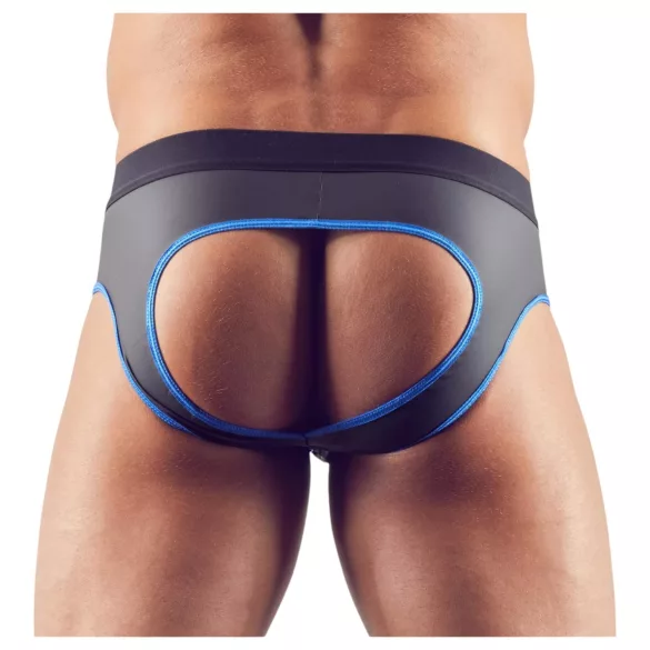 Svenjoyment - jockstrap med åben front - sort/blå - XL