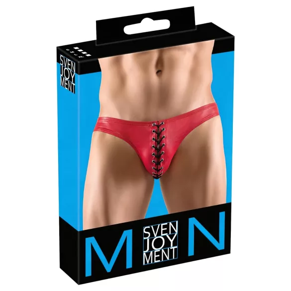 Svenjoyment - herretrusse med snører - sort/rød - M