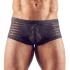 Svenjoyment - Gennemsigtige, stribede boksershorts (sort)