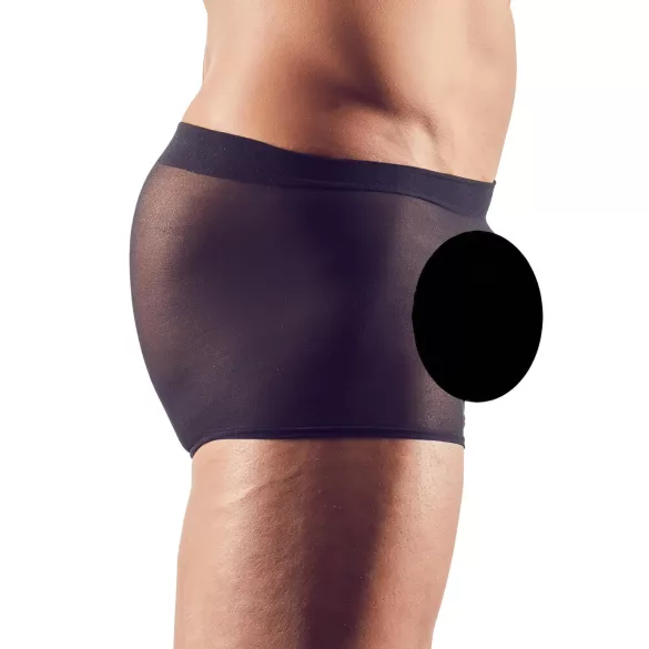 Svenjoyment - 2-delt sort gennemsigtig boxershorts-sæt (S-L)