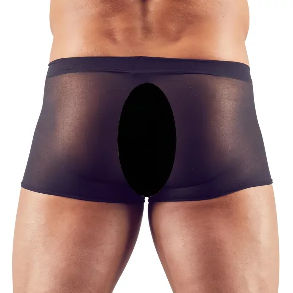 Svenjoyment - 2-delt sort gennemsigtig boxershorts-sæt (S-L)
