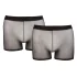 Svenjoyment - 2-delt sort gennemsigtig boxershorts-sæt (S-L)
