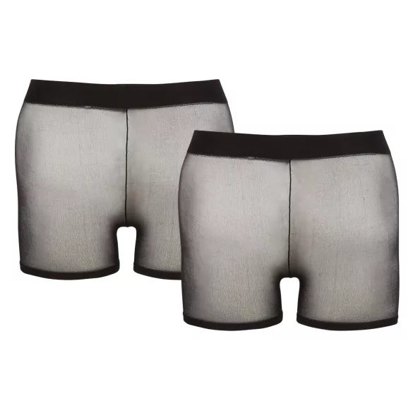 Svenjoyment - 2-delt sort gennemsigtig boxershorts-sæt (S-L)